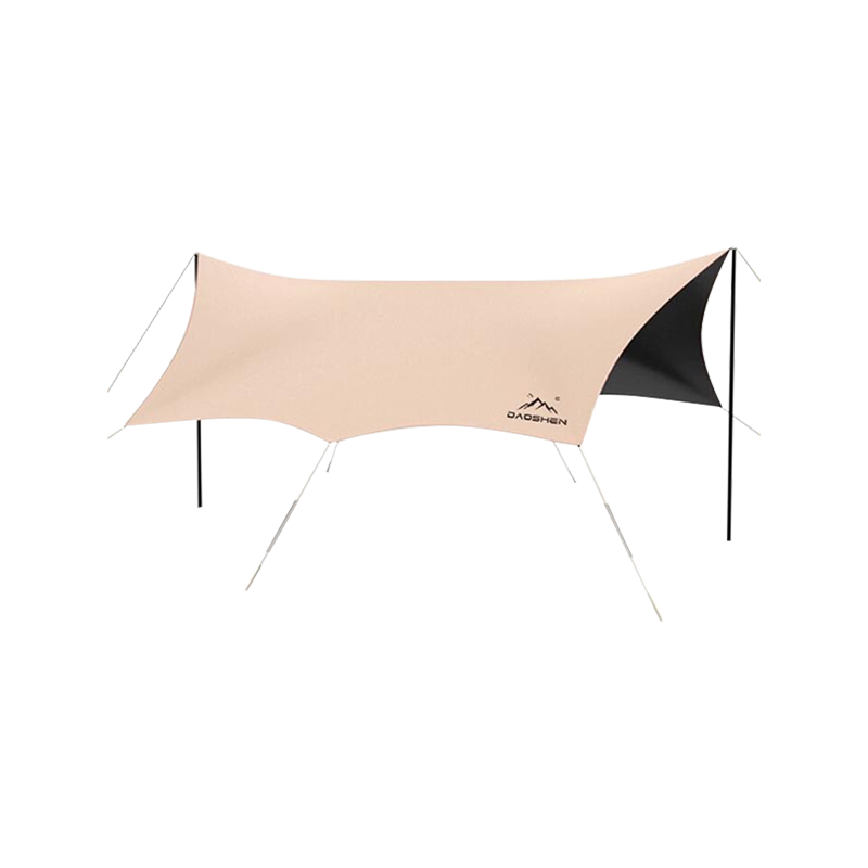 Schwarzes Vinylzelt für Picknick und Camping im Freien, regenfestes und Sonnenschutzdach, Schmetterlingsvorhangdach für Picknicks