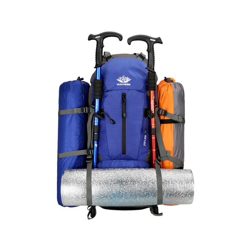 Professioneller Bergsteigerrucksack aus Nylon mit großem Fassungsvermögen, multifunktionaler Sport-Doppelschulter-Bergsteigerrucksack